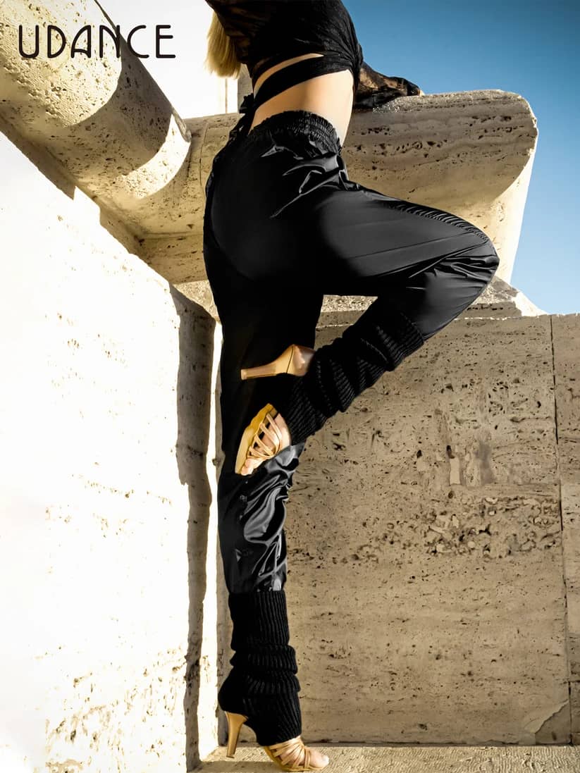 A70 UDANCE Ruffle Trim Ultra-Thin Loose-Fit Harem Pants thumbnail 5